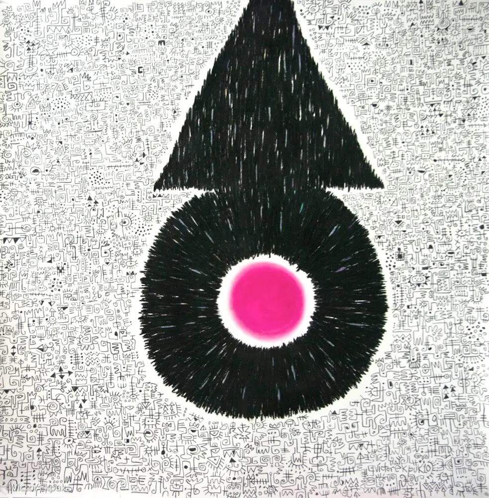 Composition No. 7
(2010). Pastel and graphite
on paper. 50 in. × 50 in.