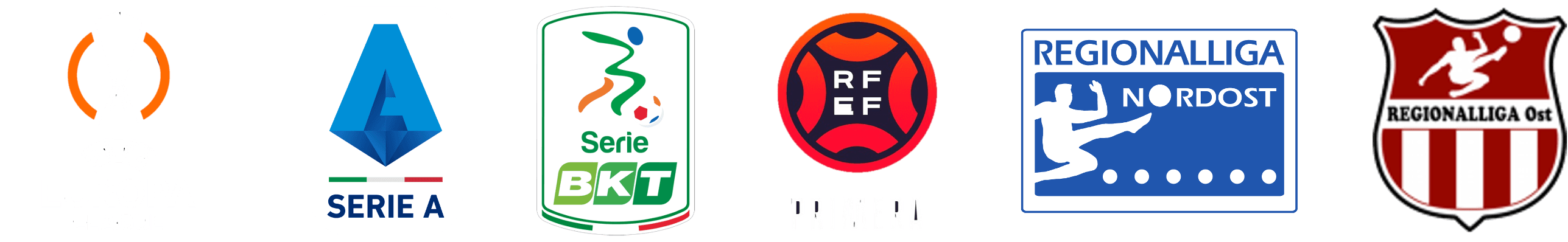 The logos of teams who won trophies