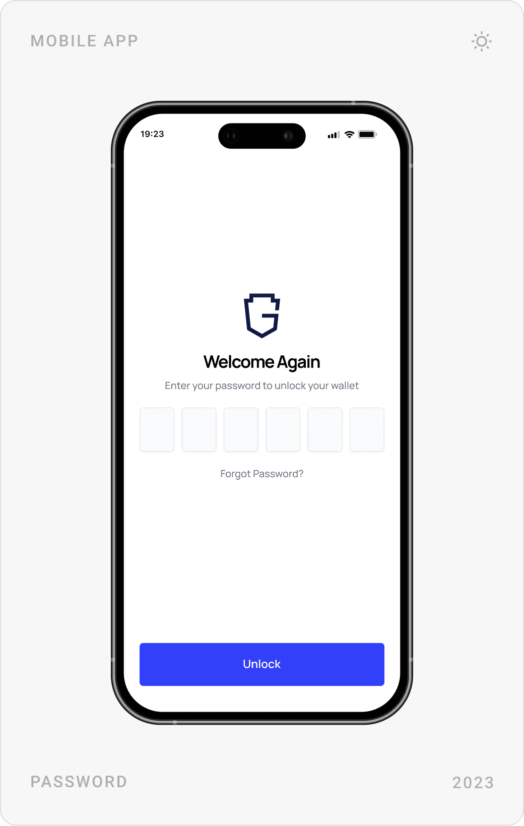 Modern Wallet Unlock Mobile Design