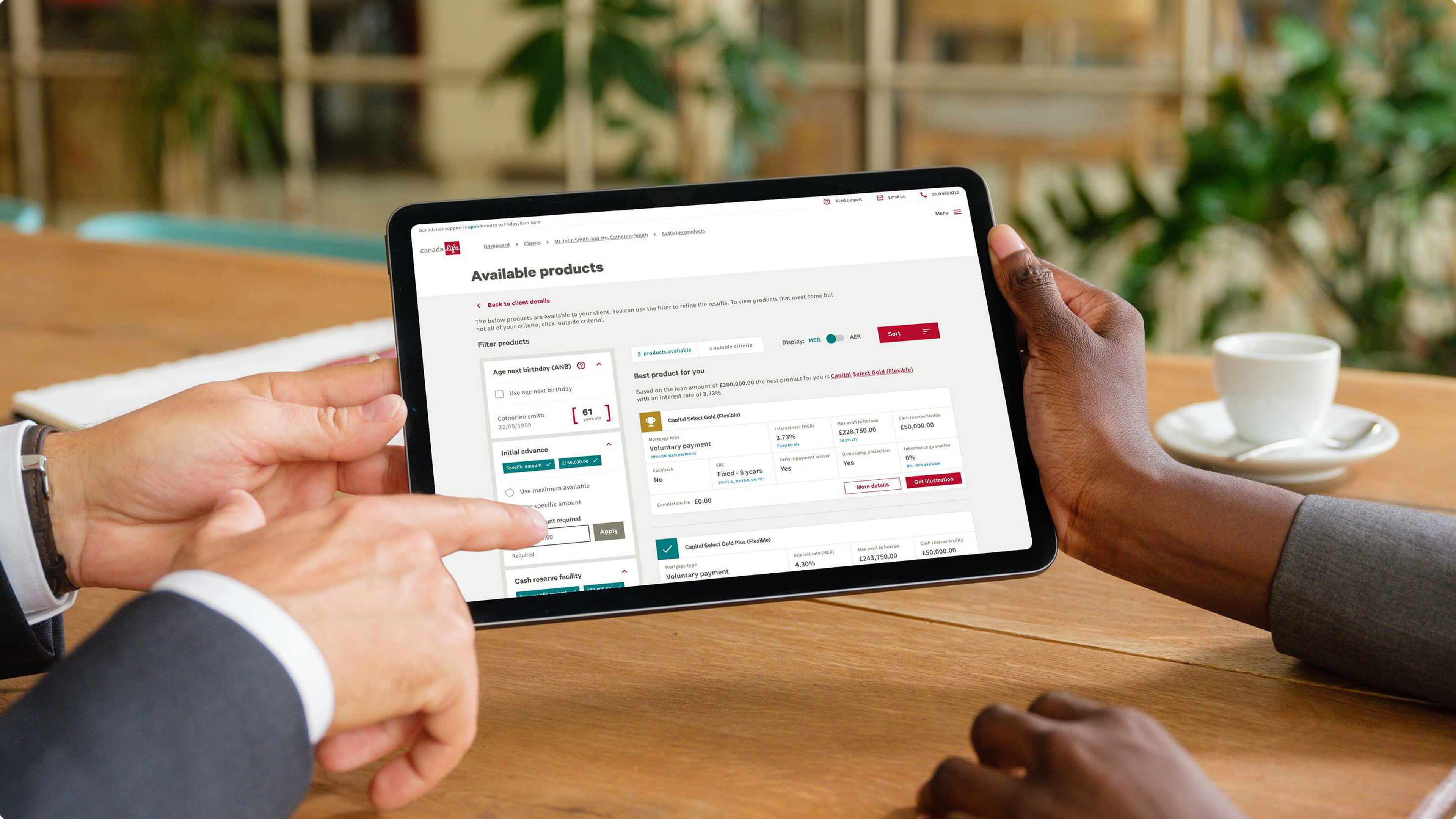 Hero image featuring a website on the laptop