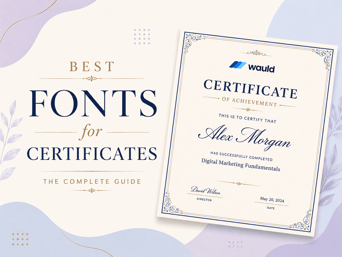 Best Fonts for Certificates