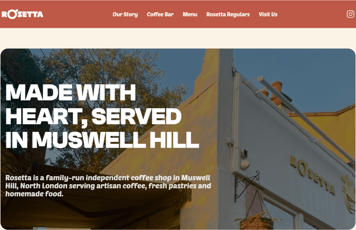 image of coffee website.