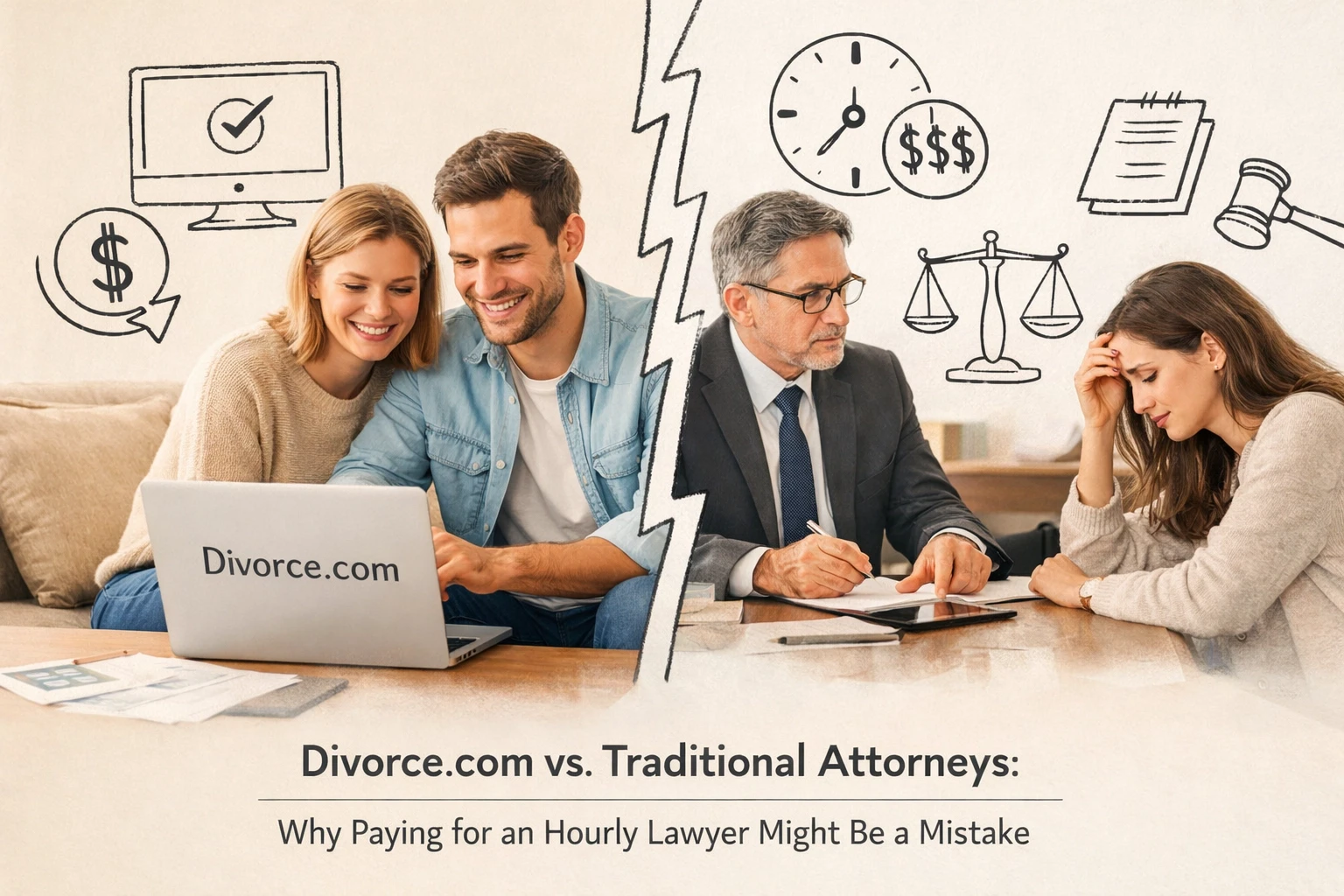 [HERO] Divorce.com vs. Traditional Attorneys: Why Paying for an Hourly Lawyer Might Be a Mistake