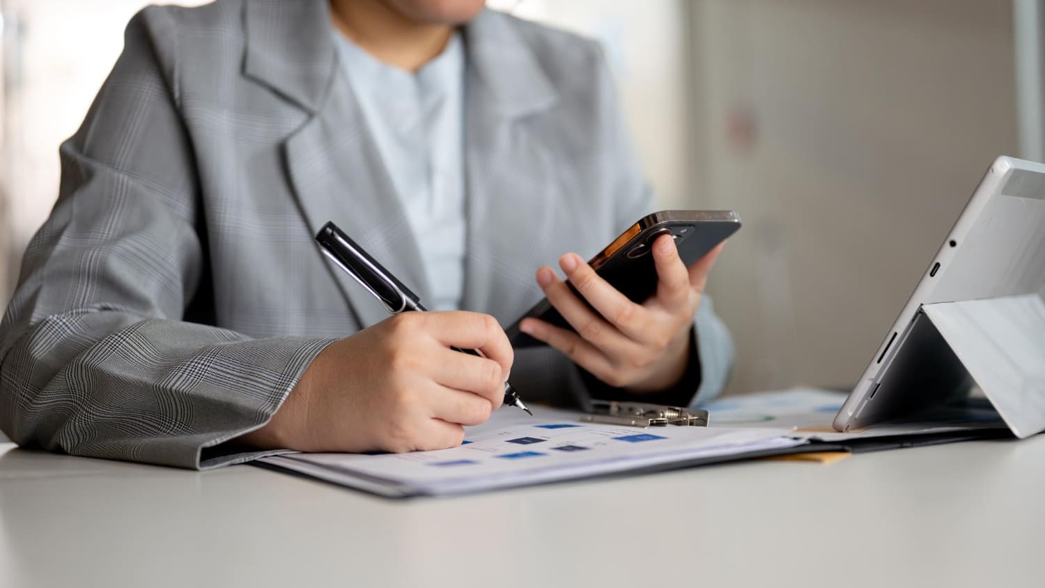 A sales executive working