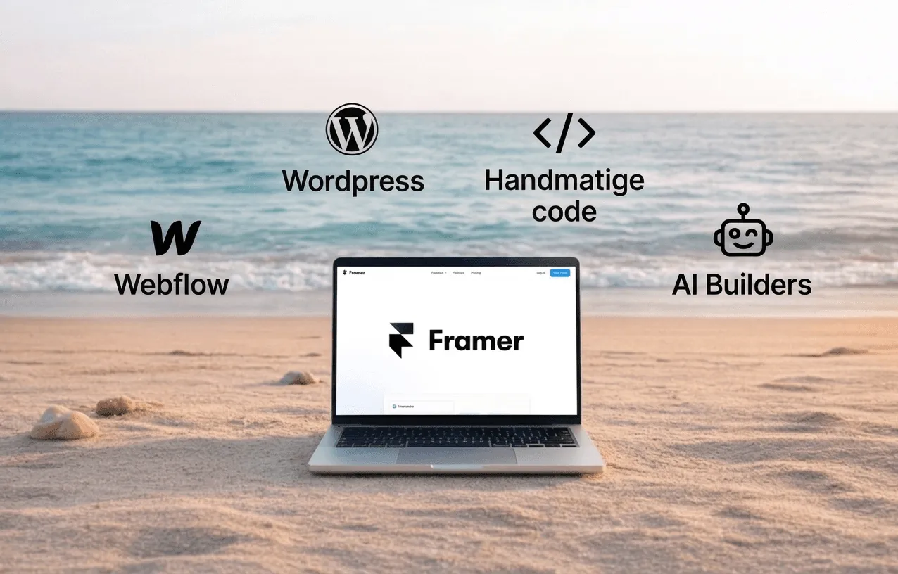 Webflow vs Wordpress vs handmatige code vs AI-builders Framer - the horizon lab Nijmegen