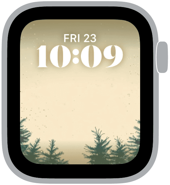 an apple watch face from the christmas gradients collection