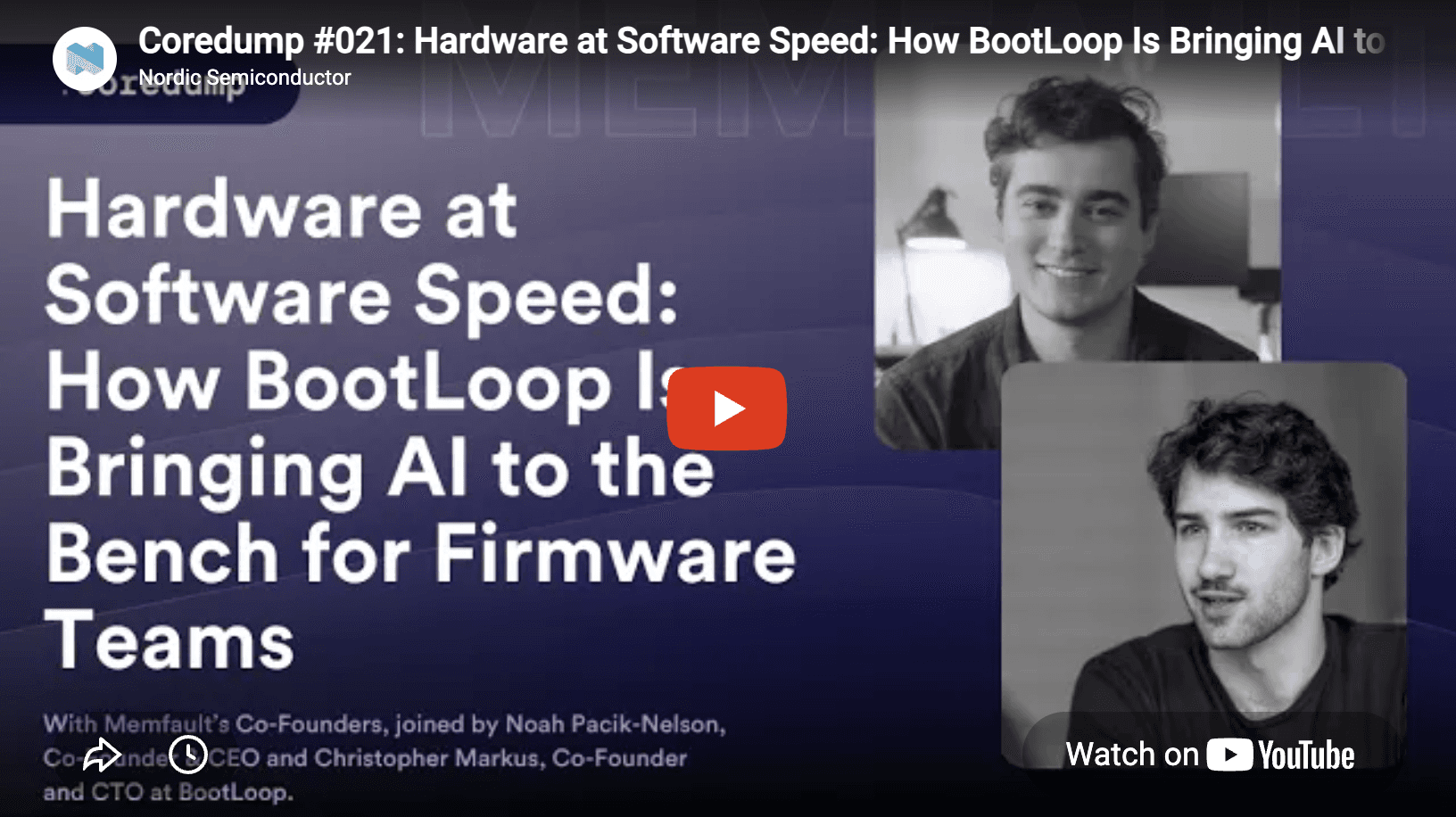 Podcast caption and picture of BootLoop's founders, Chris and Noah