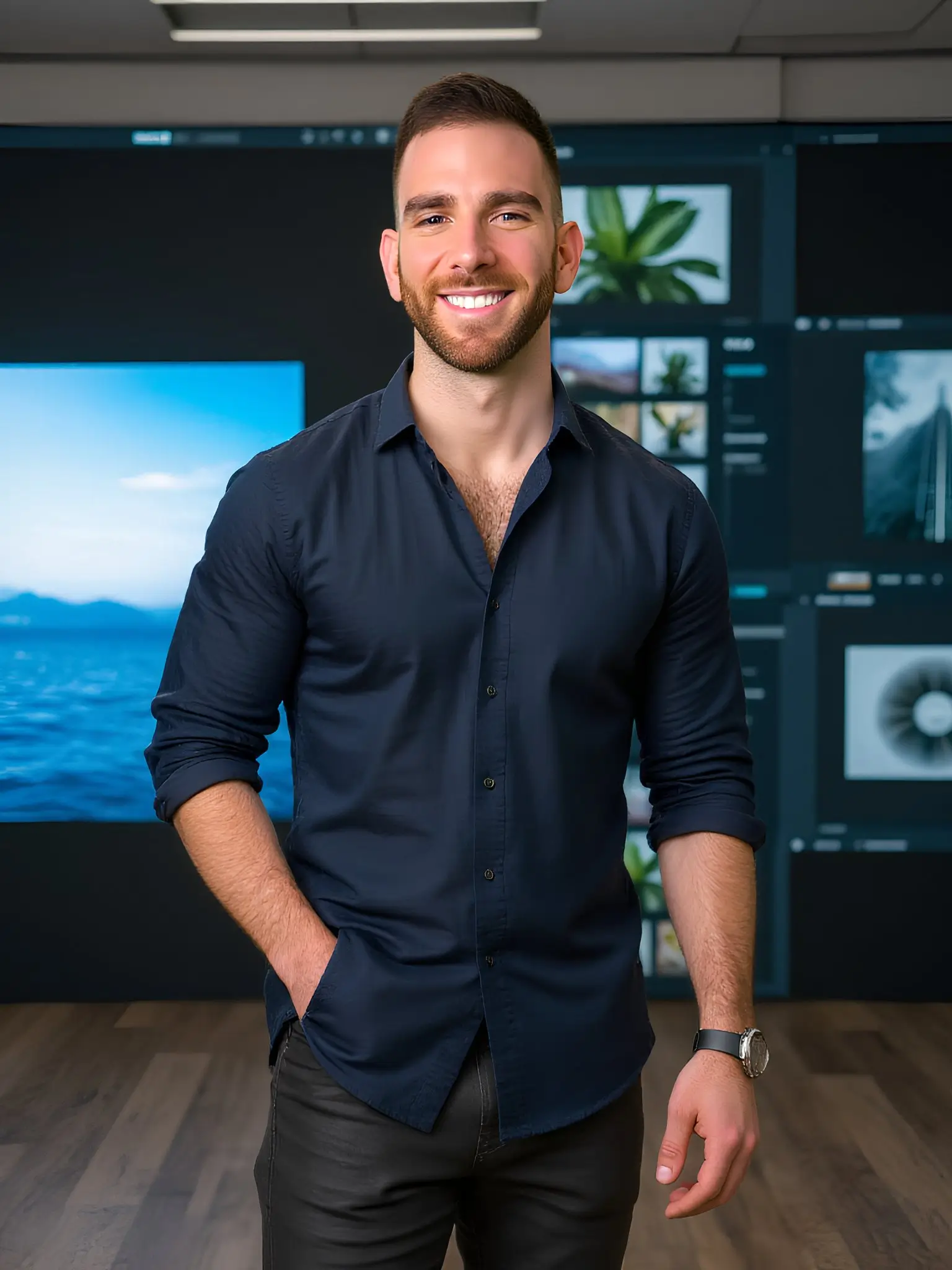 Portrait of portfolio creator – front view