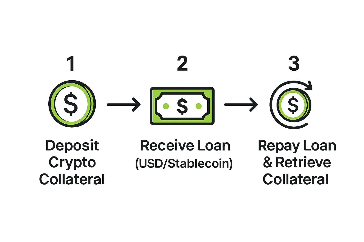 Infographic about crypto backed loans