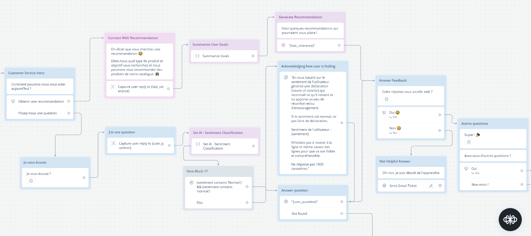 Chatbot with quick replies