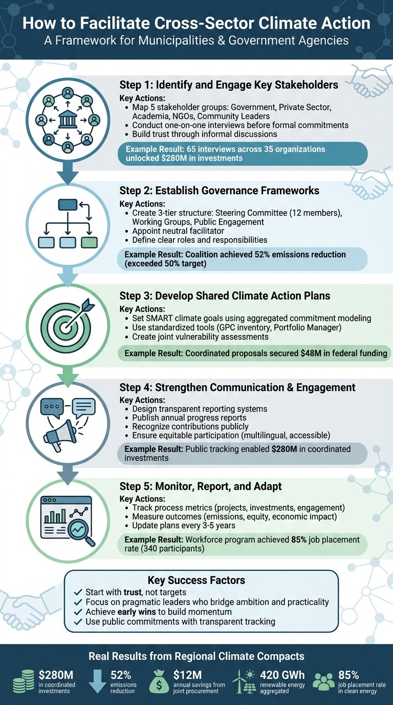 5-Step Framework for Cross-Sector Climate Collaboration in Municipalities