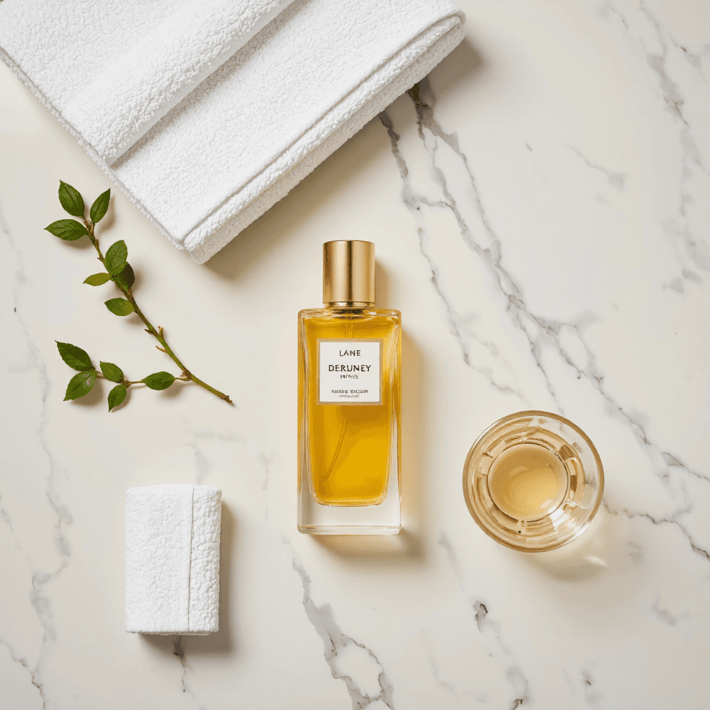 product photography of bottle of perfume