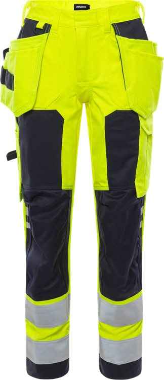 Werkpolo dames bij Vanatex — FRISTADS Flamestat high vis werkbroek dames klasse 2 2775 ATHS