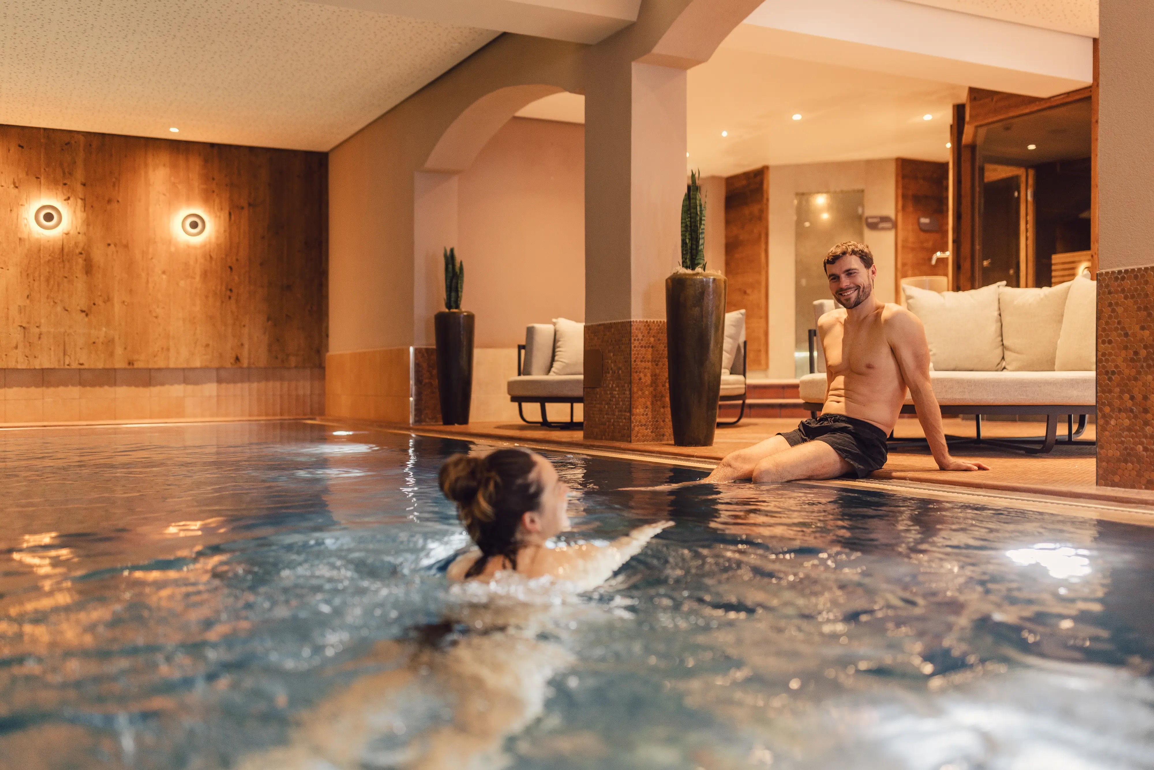 Tobi Deckert at the spa of das Liebner in Sölden