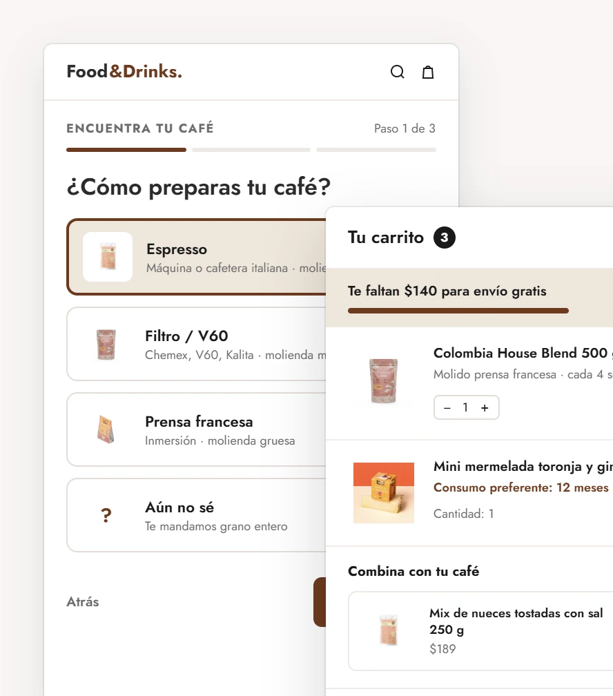 Mockup de tienda Shopify