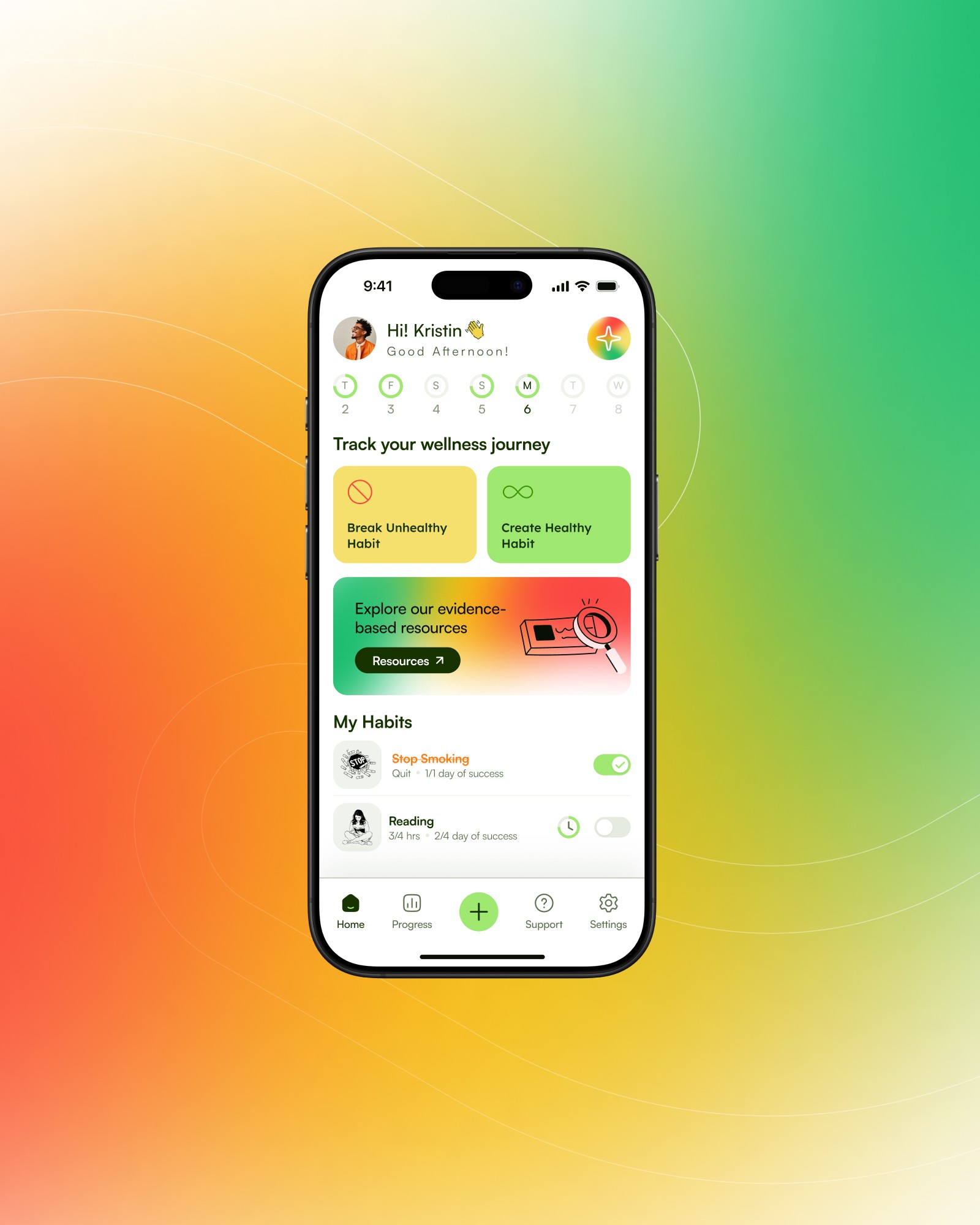 Habit changing app