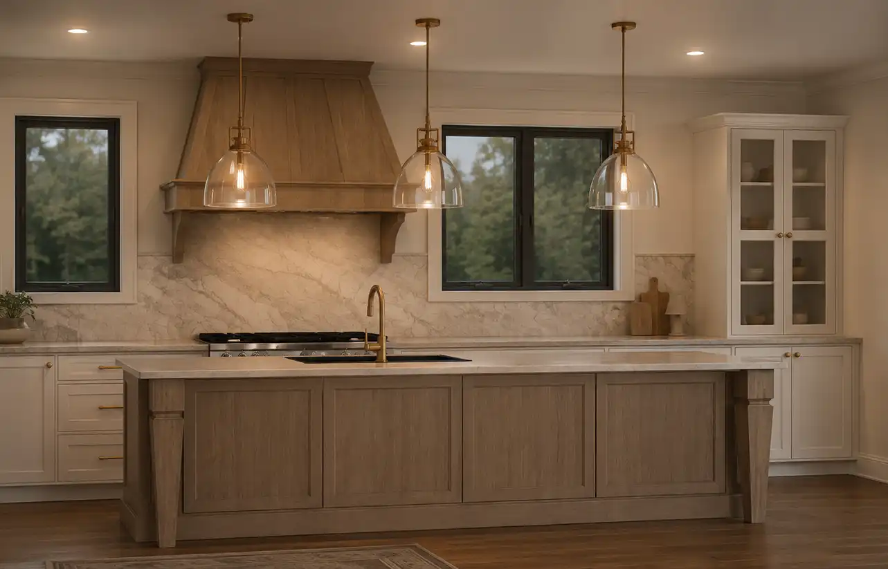 Residential exterior design project featuring custom material selections by Mint Interior Design.