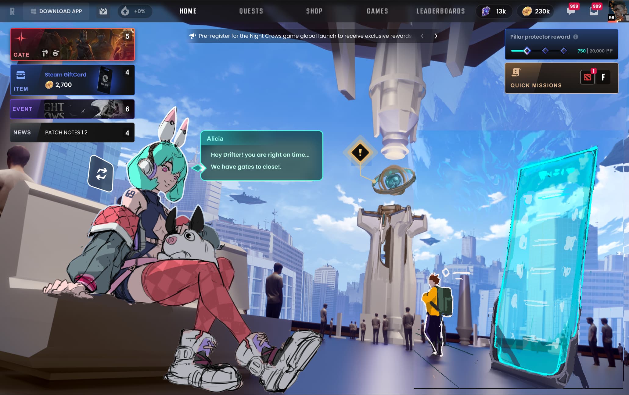Old prototype of Radiant homepage