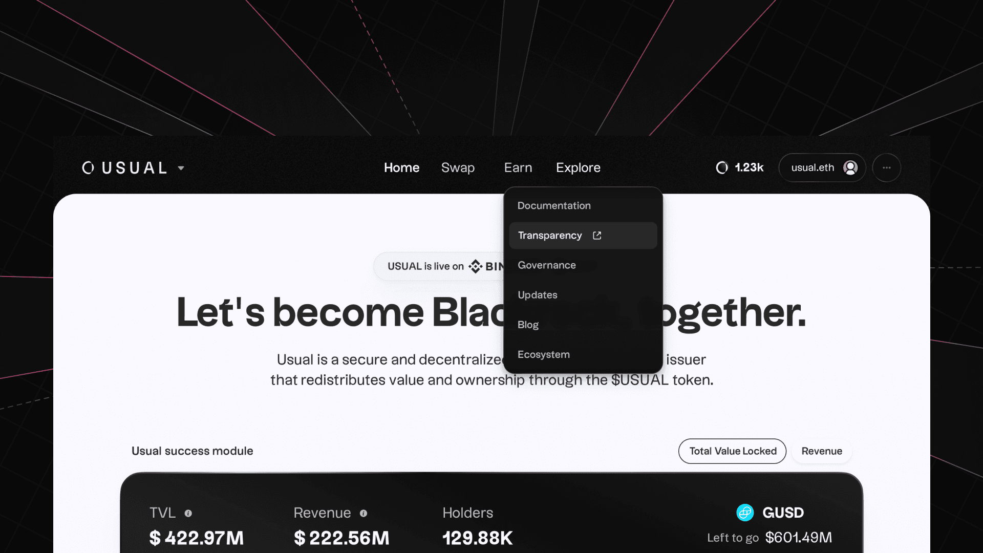 Navbar Explore Tab