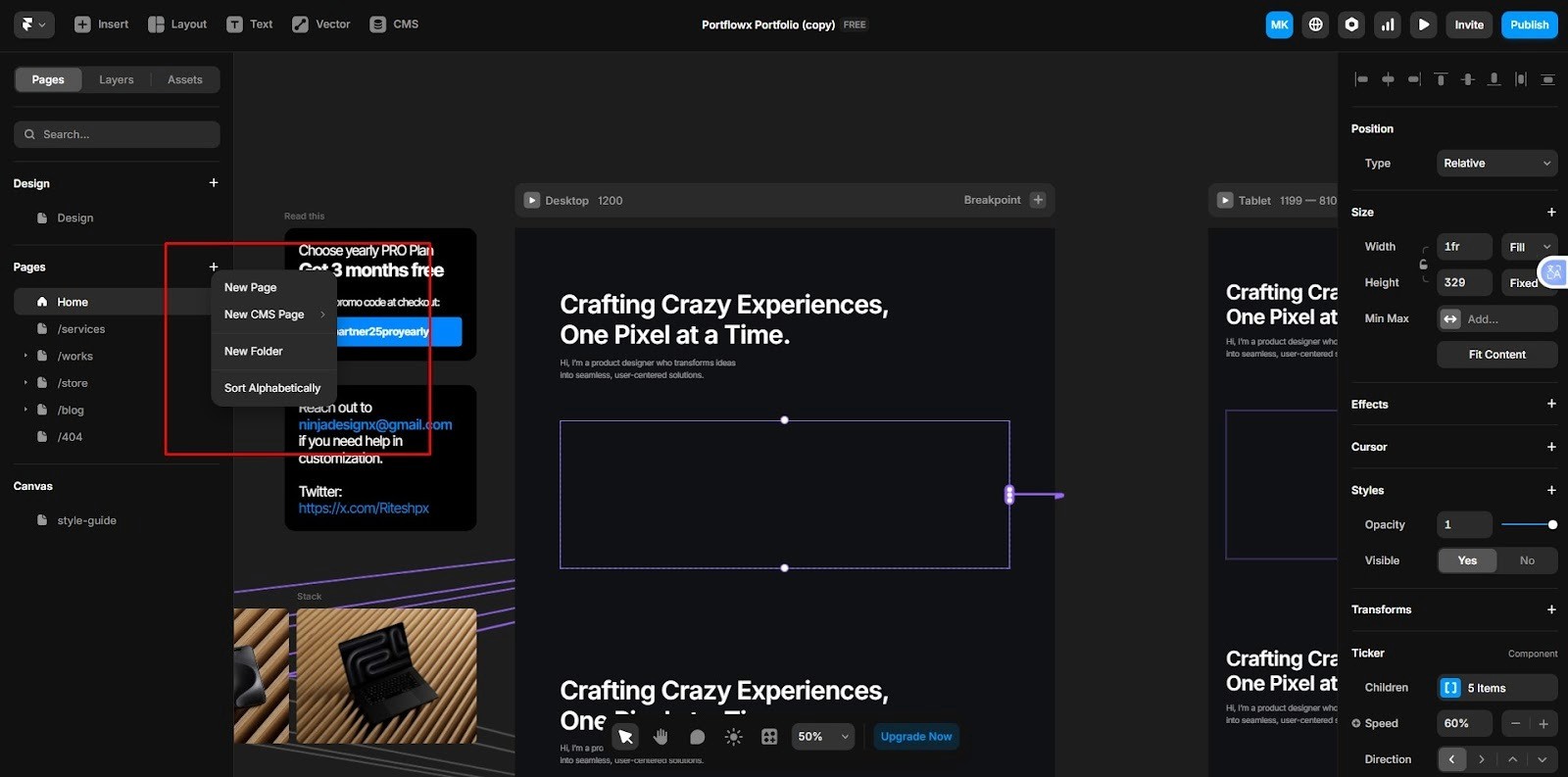 add page to your site navigation