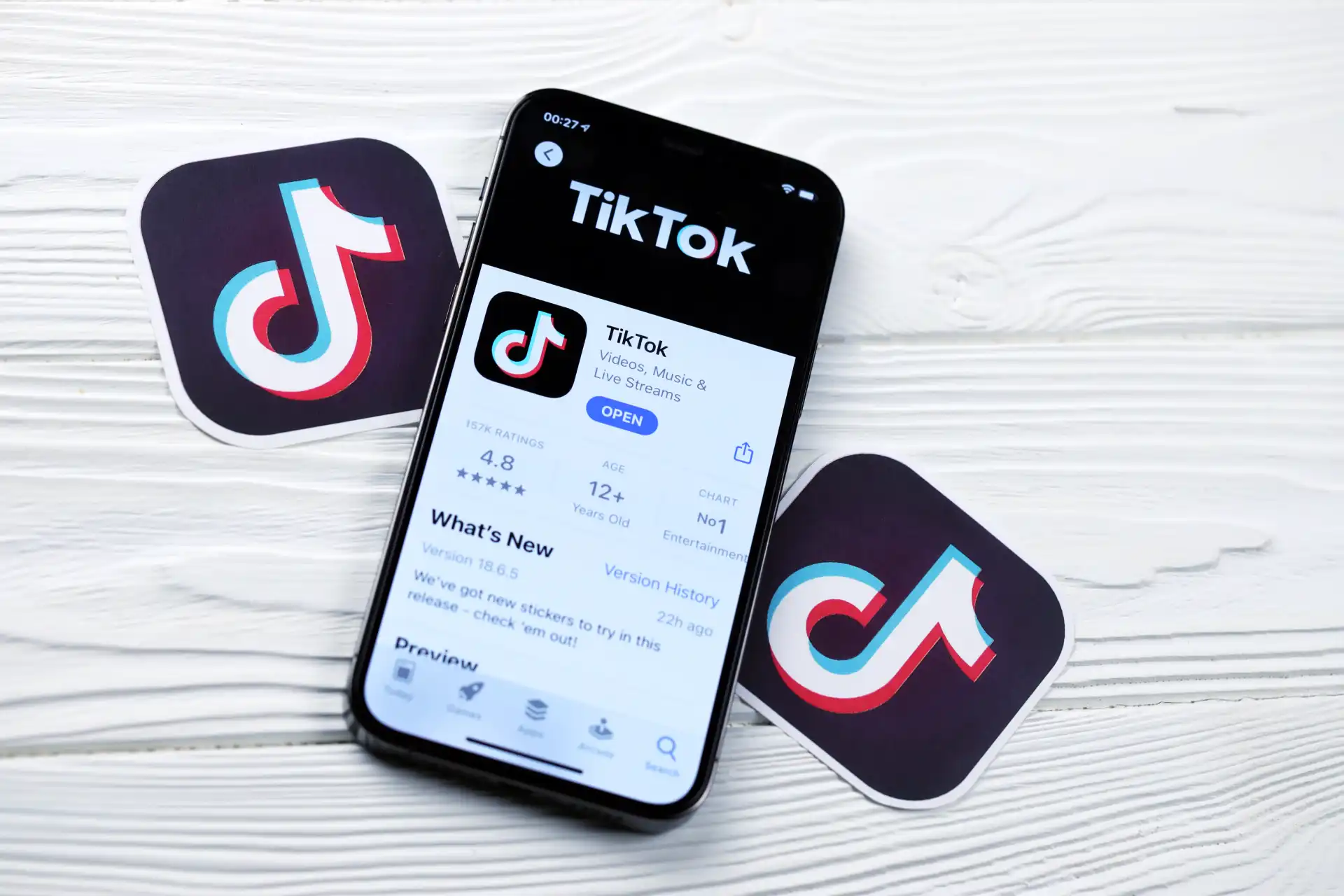 The main TikTok app on a smartphone, the ecosystem that launched the fast-growing TikTok Shop sub-brand.