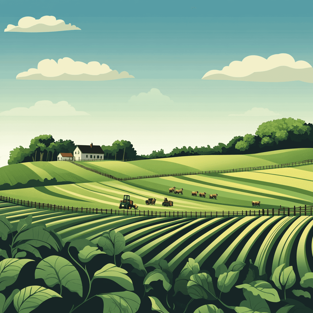 Machines and farmers working to prepare the field for agriculture
