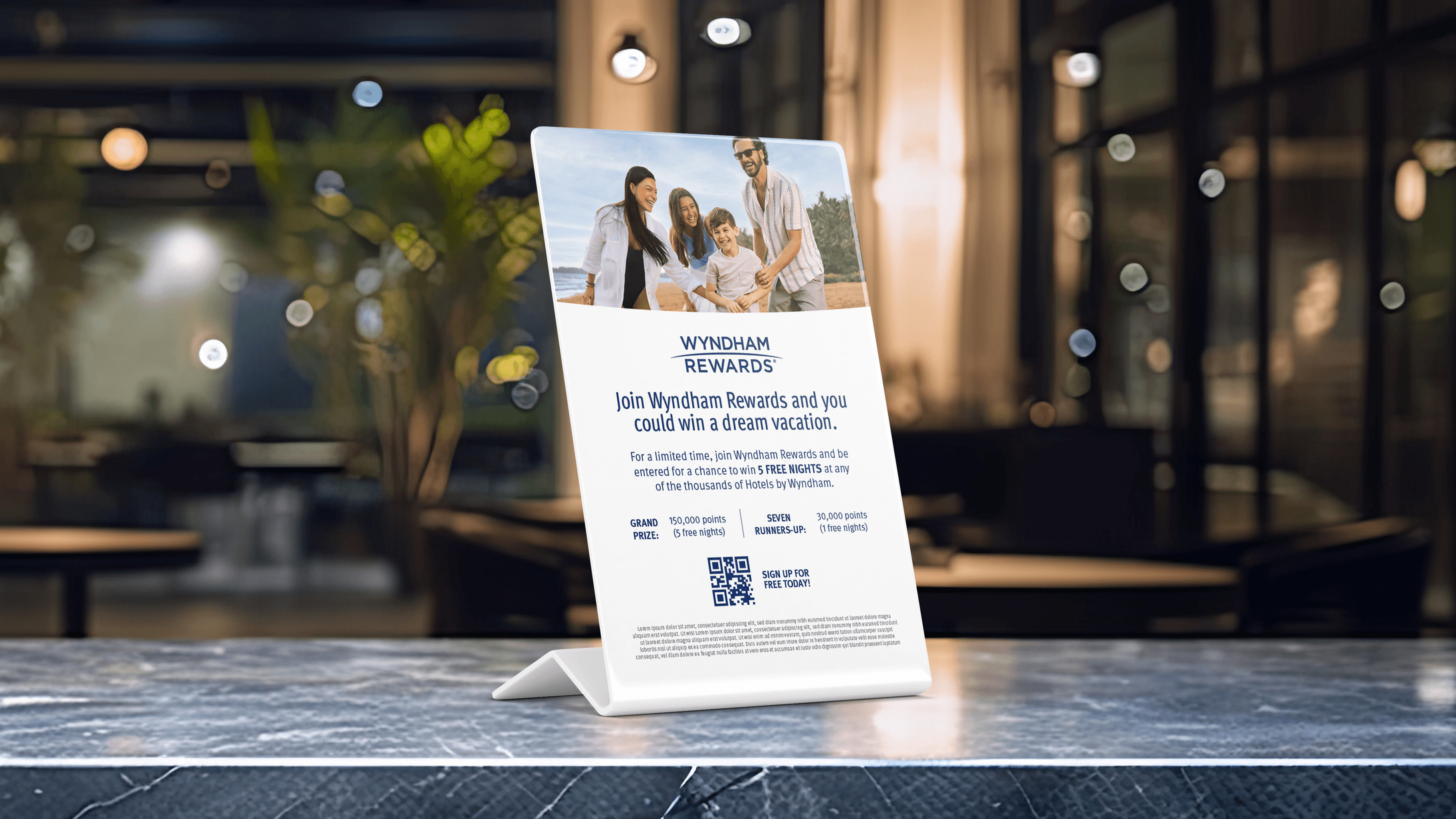 Property Collateral: Front Desk Sign