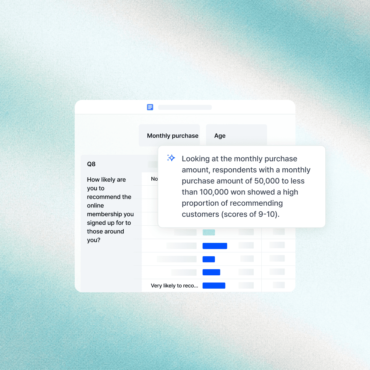 A screenshot of a user interface showing a table with columns and rows, possibly representing data or metrics.