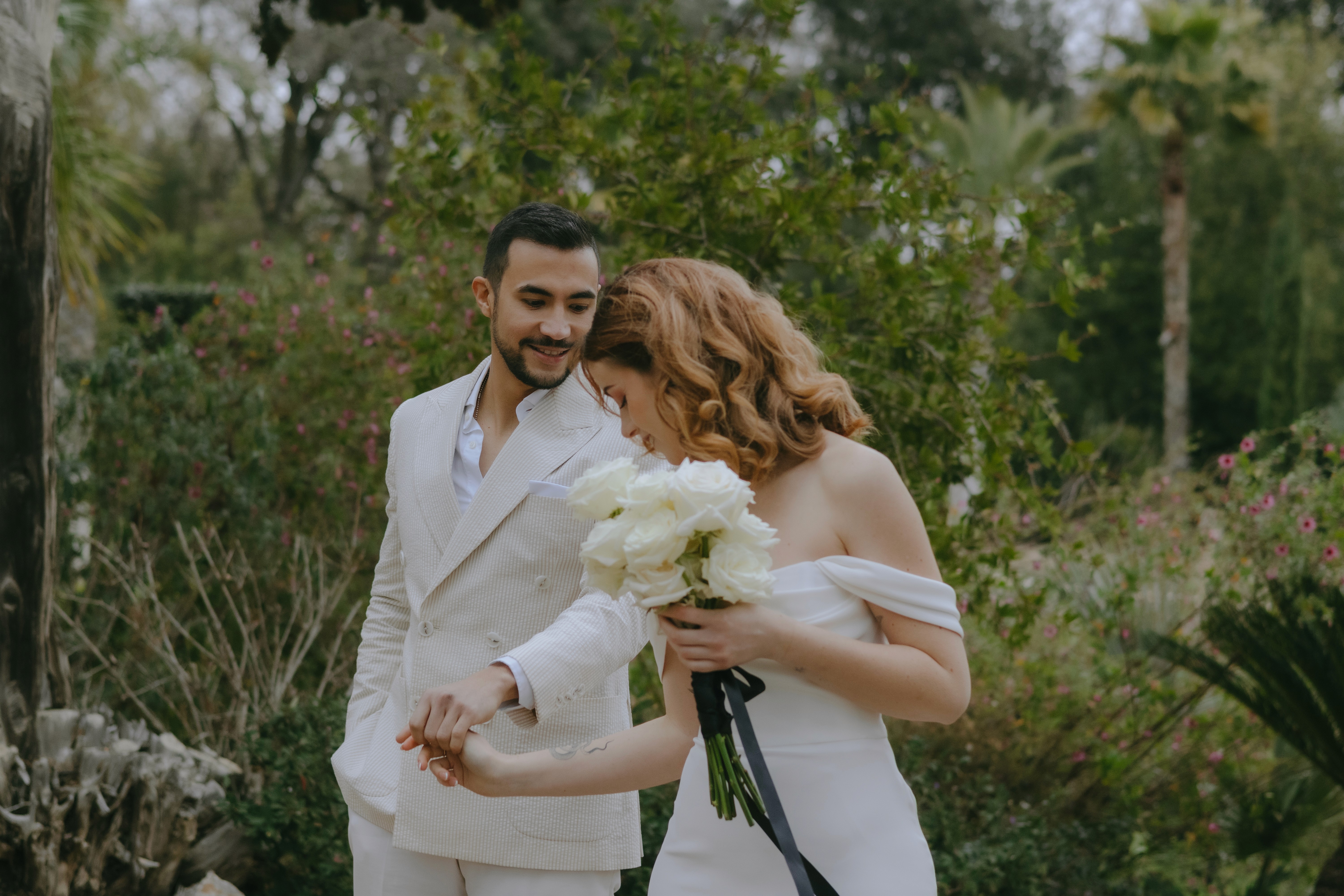 Romantic wedding moment