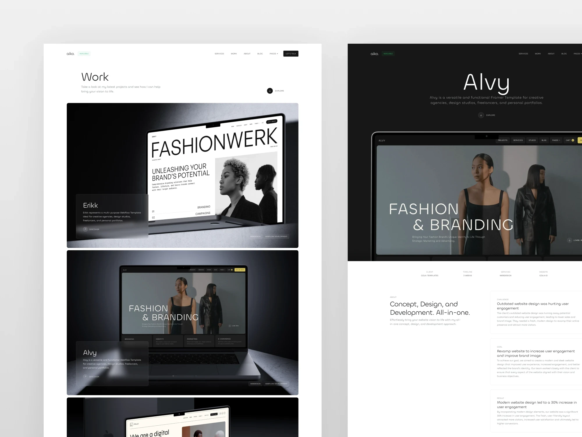 Aiko - Portfolio Website Template - Gallery Image #2