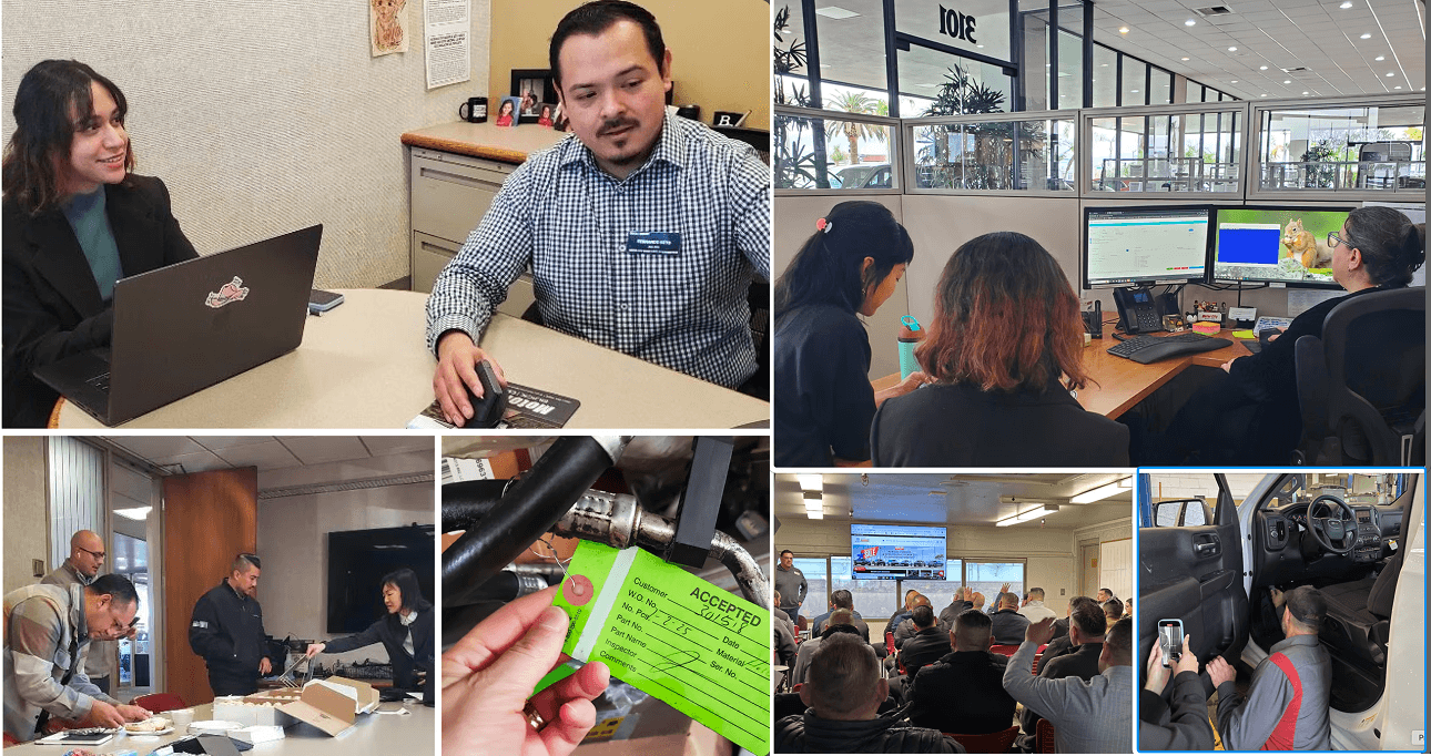 Collage of images of dealer research