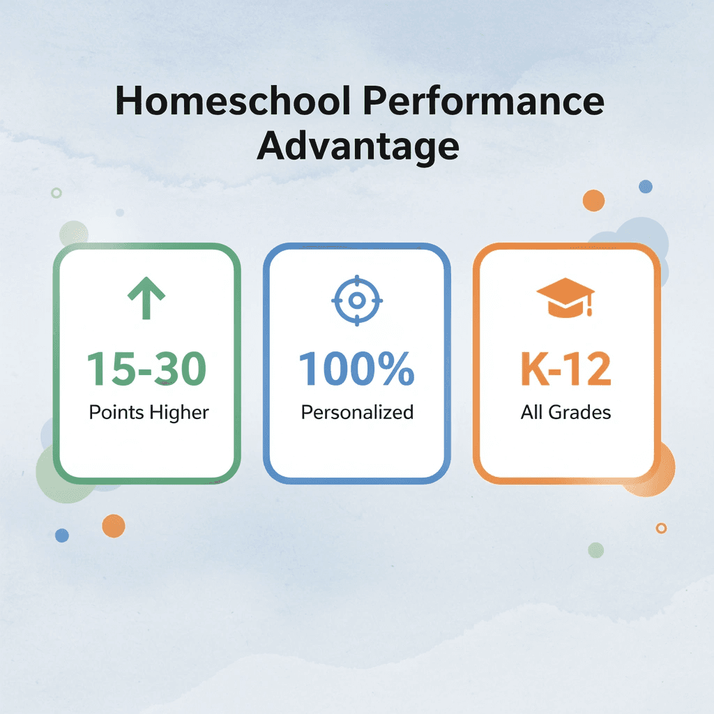  Statistics showing homeschool performance advantages