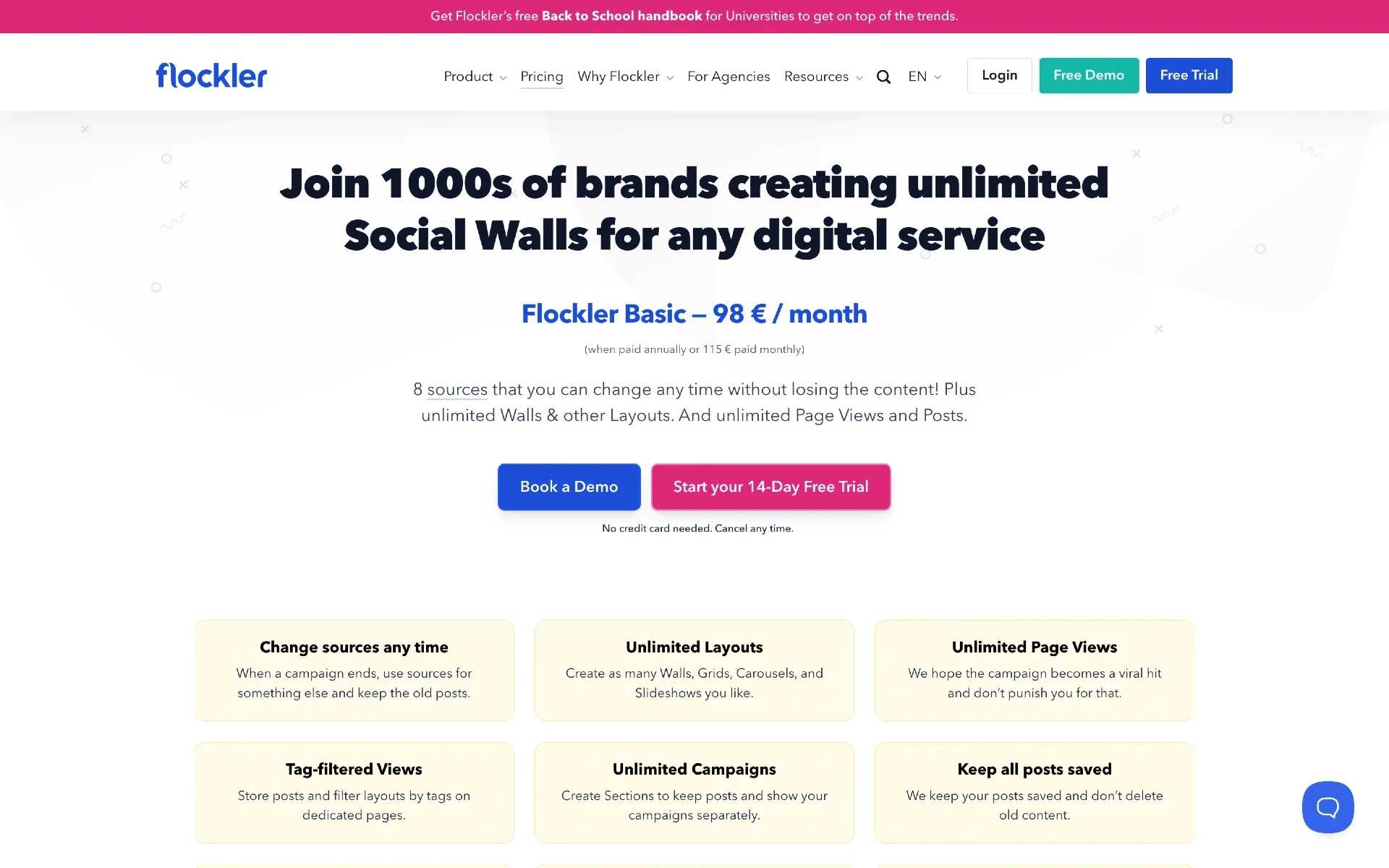 Best B2B SaaS websites: Flockler