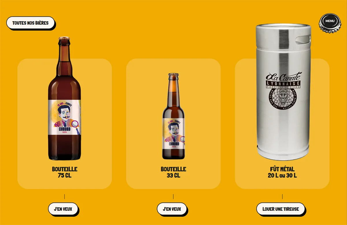 interface ui contenants biere lyon