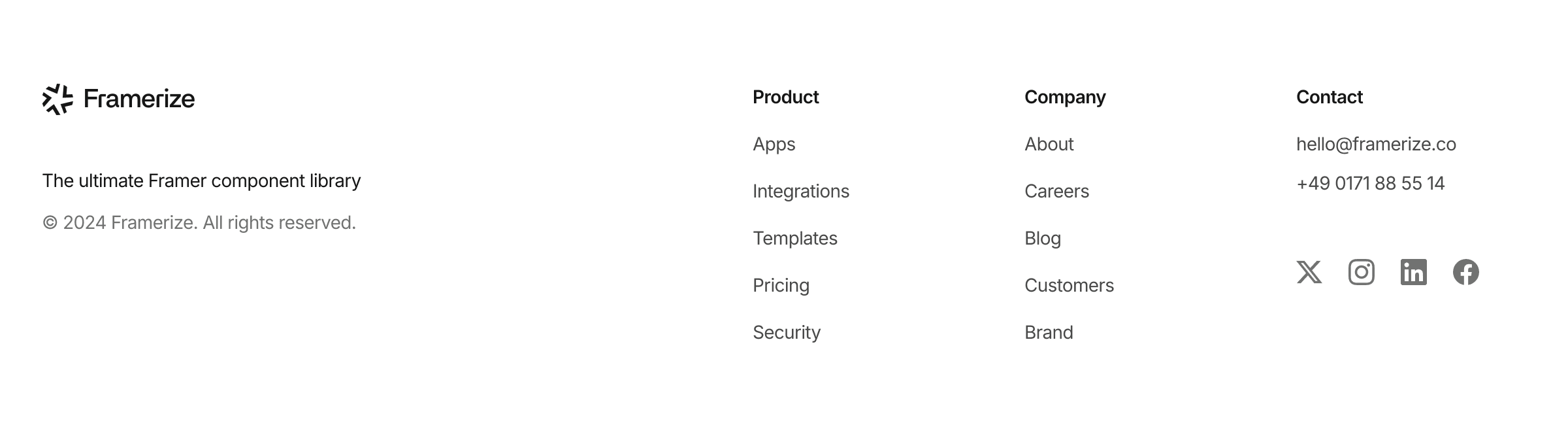 Footer Component / 025