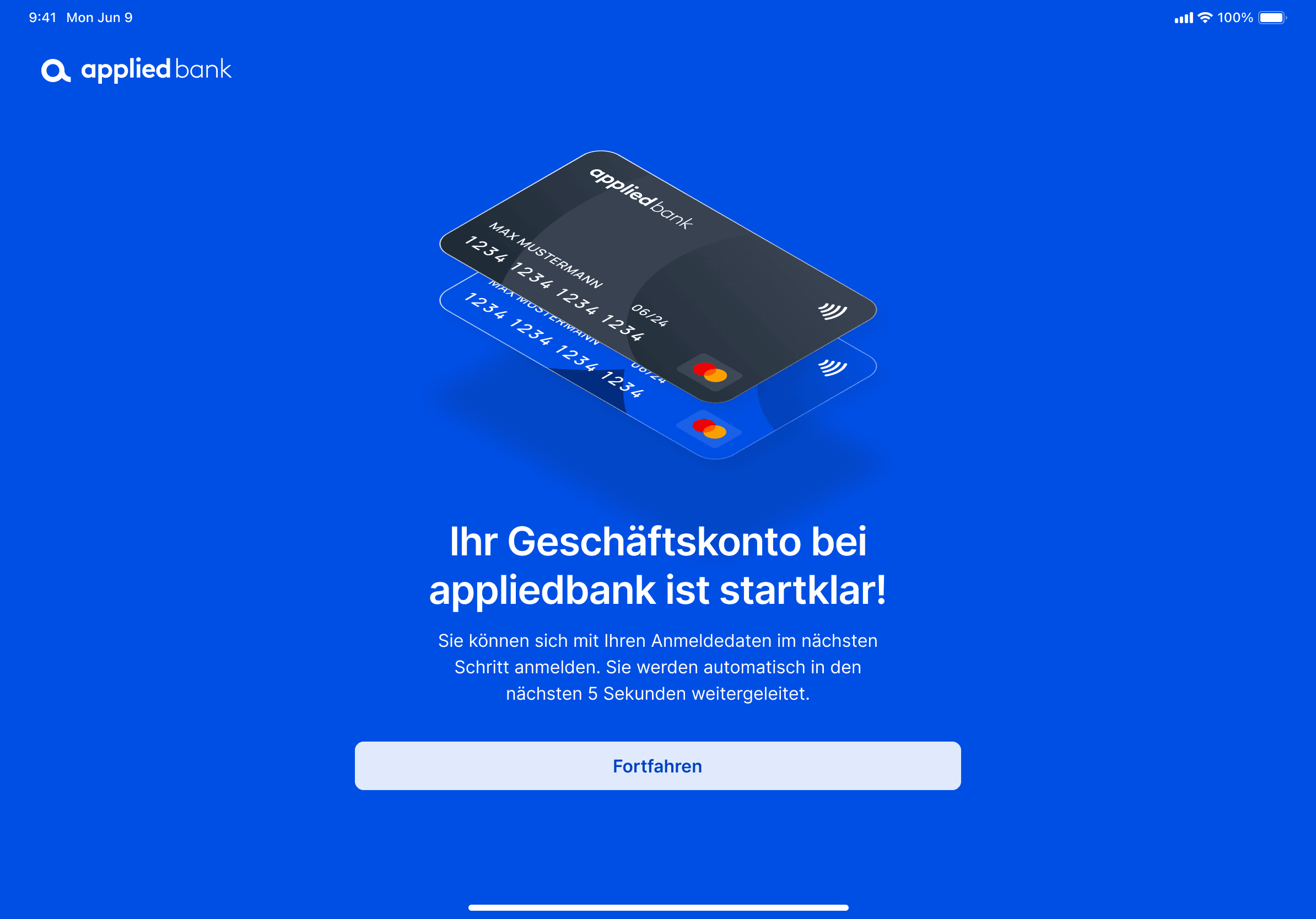 Banking App Screen Mockup