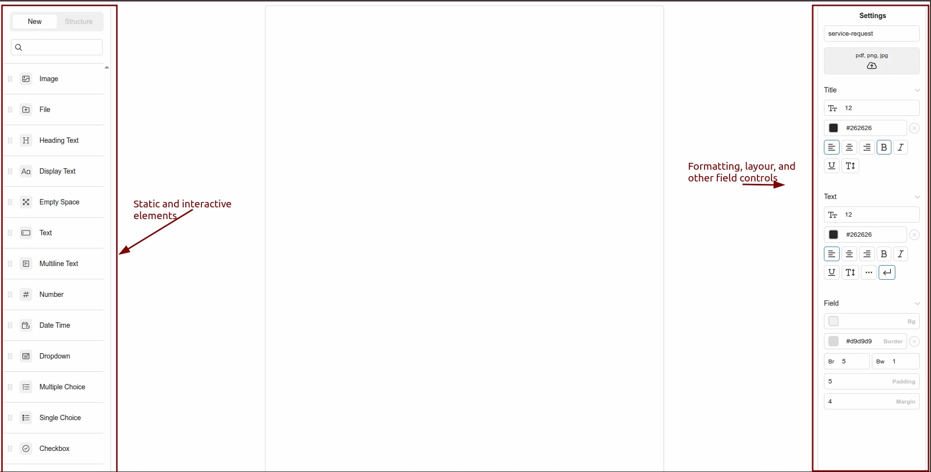 pdf form builder preview