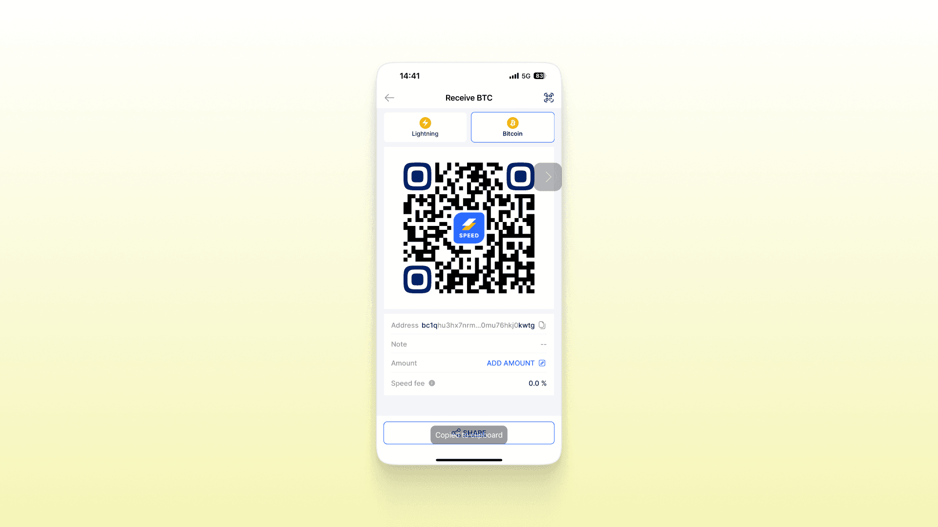 Speed Bitcoin Address