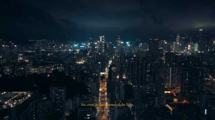 A skyline view of Hong Kong