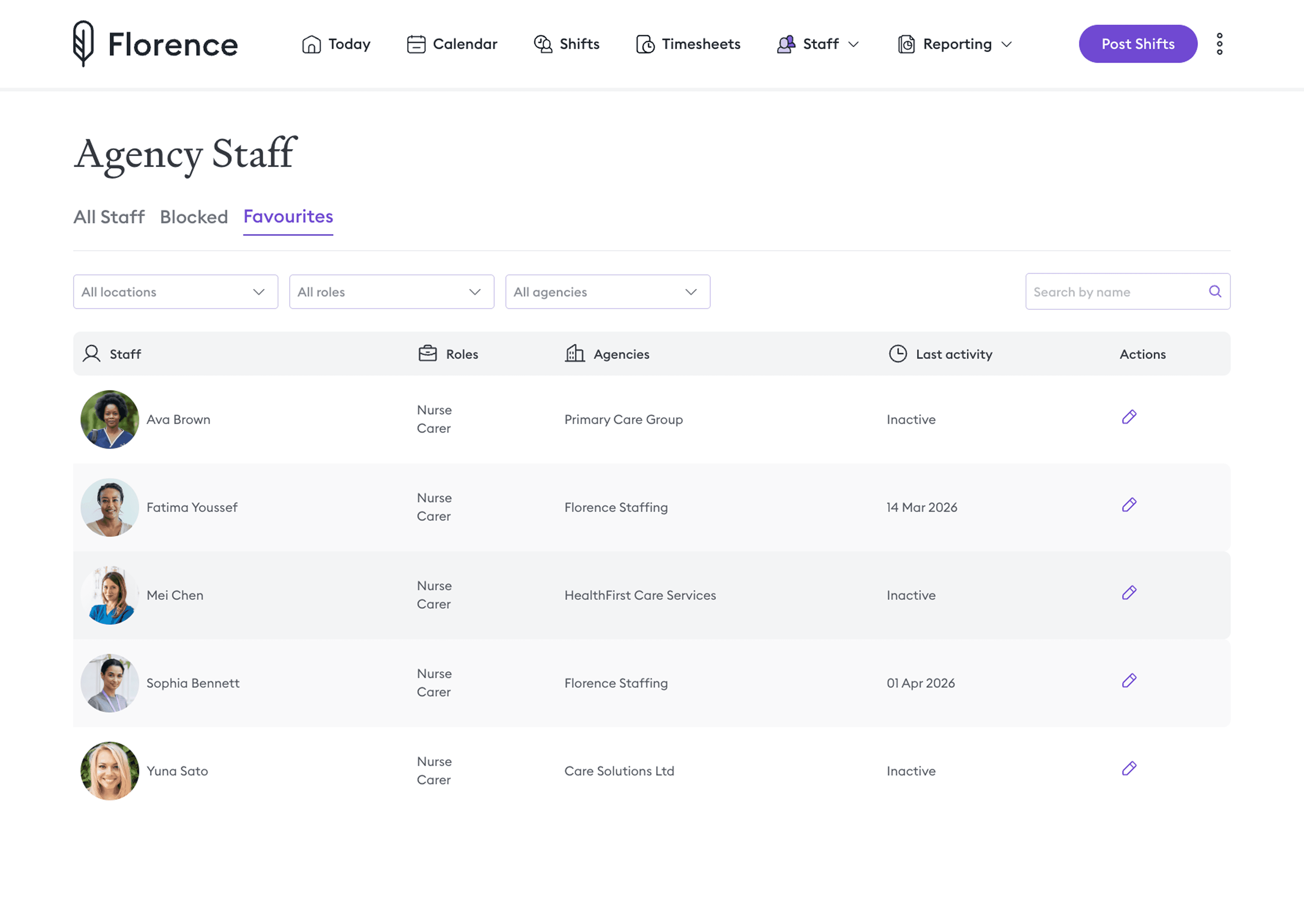 Florence agency manager