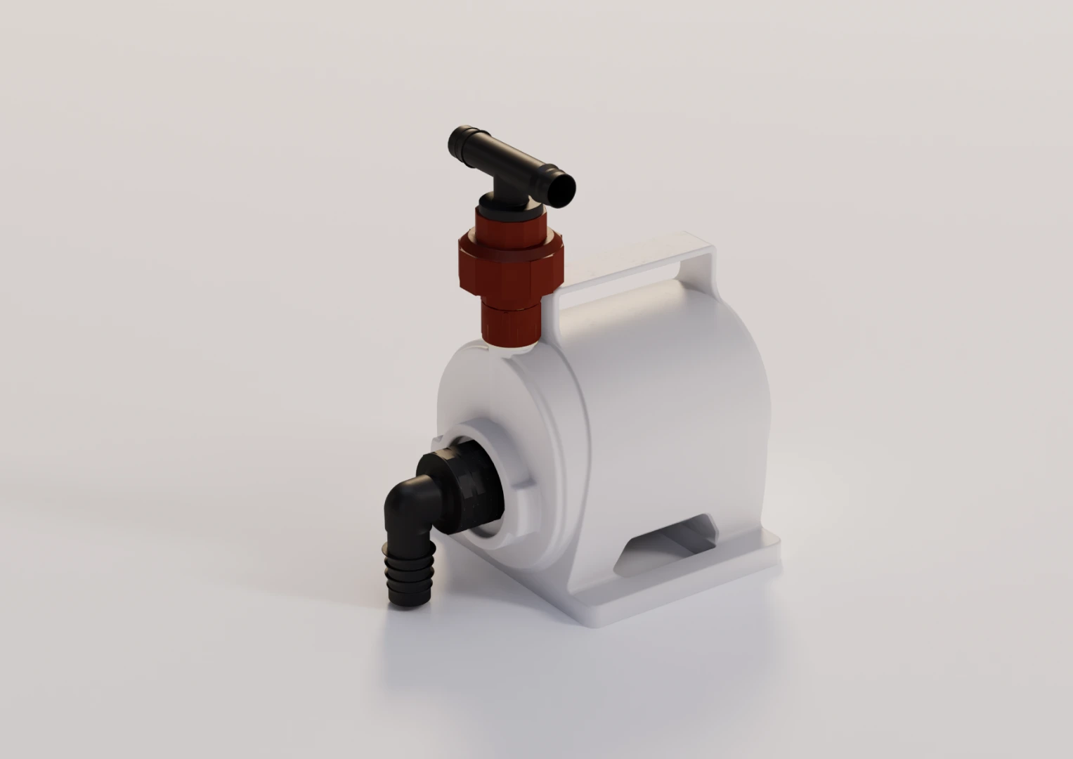 Hidro Canna product render — white water pump valve