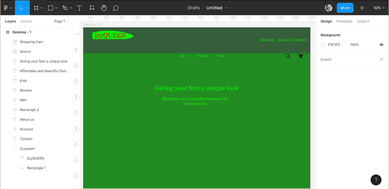 A green-on-green monochromatic landing page.