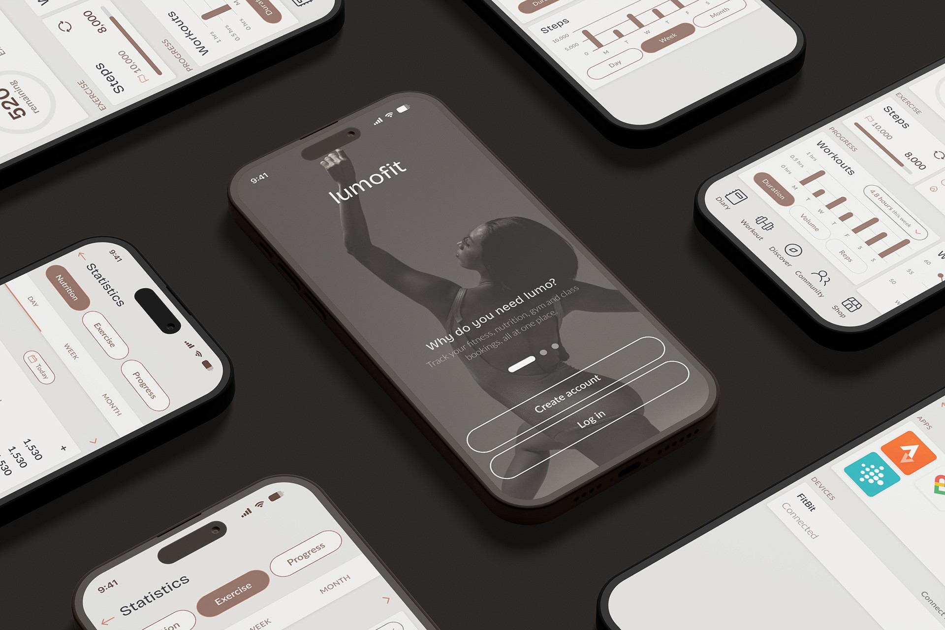 Lumofit Fitness App UX/UI Design Mockup