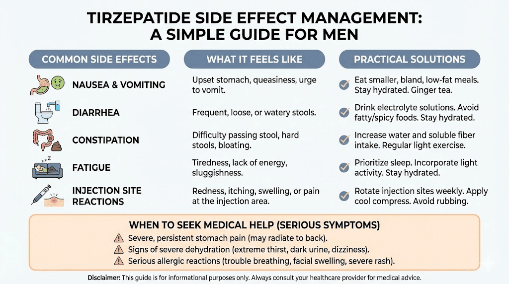 Tirzepatide side effects management guide for men