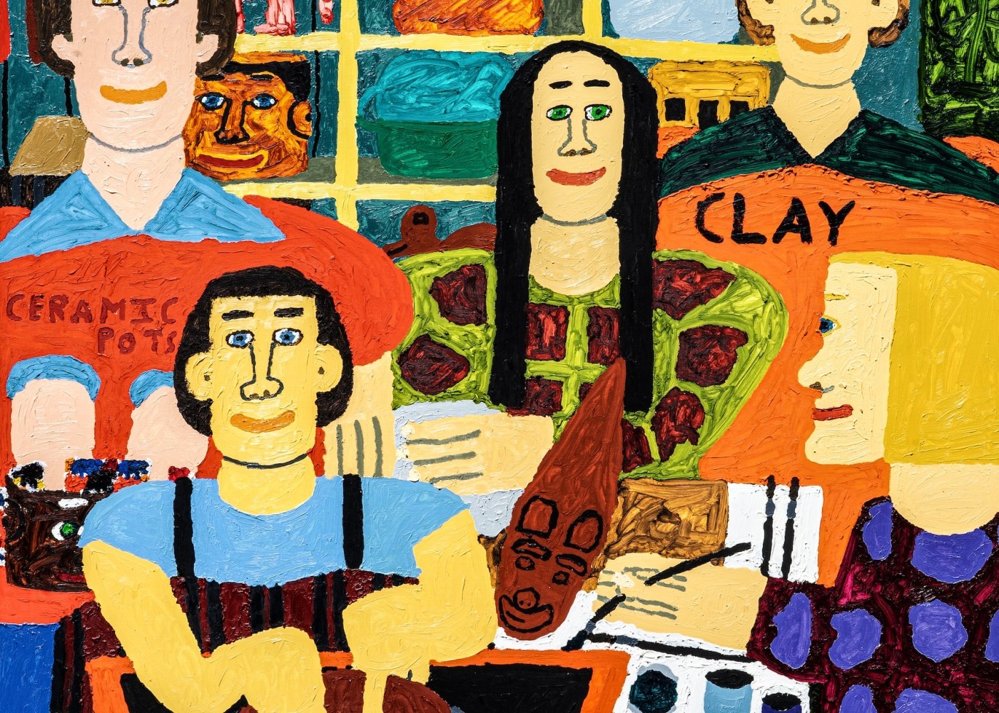 Ivor Cantrill, Ivor Doing Pottery, 1993, oil on board. Photo: Darron Davies.