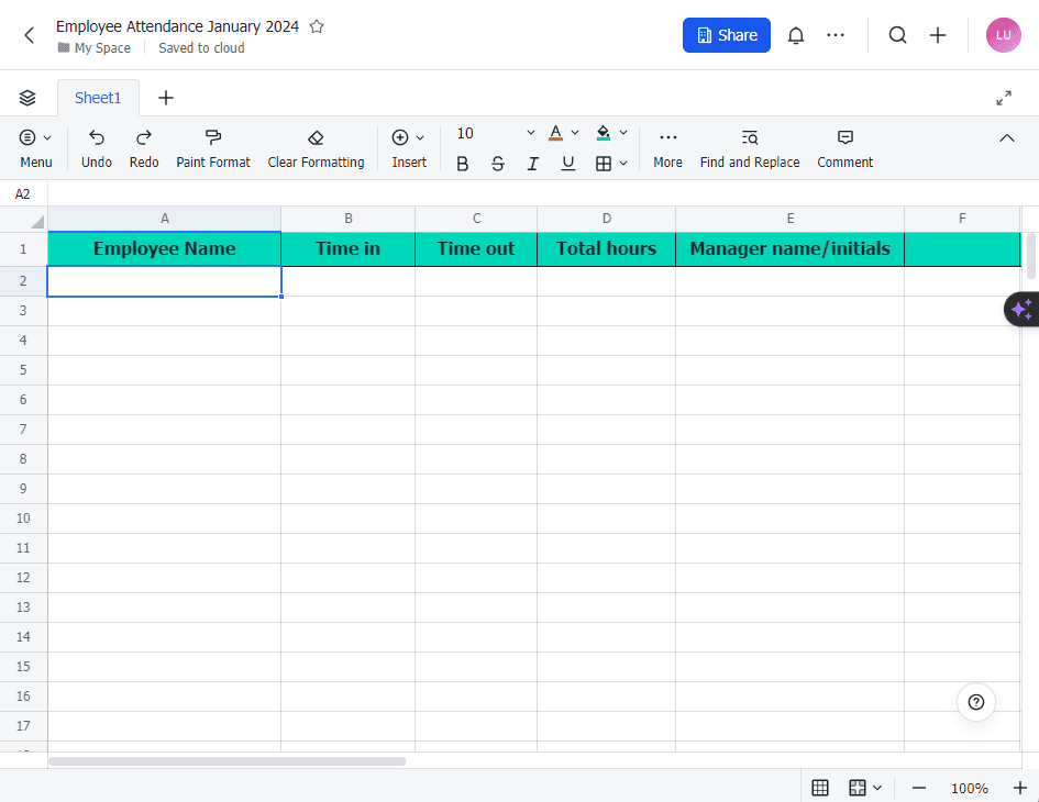 Free employee attendance sheet templates