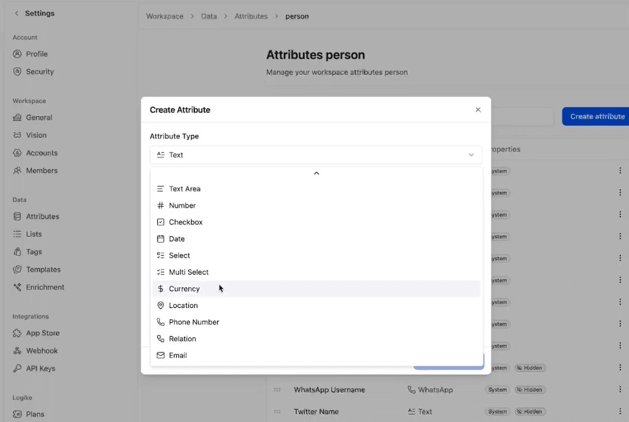 CRM SETUP - custom fields