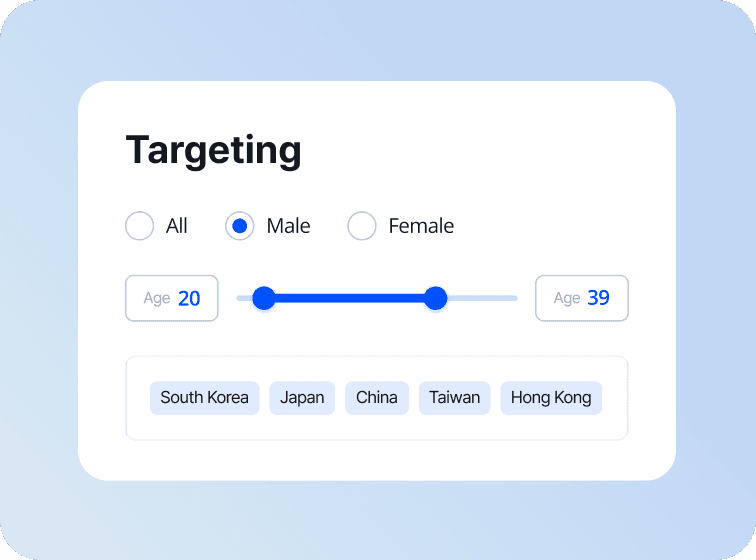 User interface component featuring a slider for selecting a range, with options for year and month.