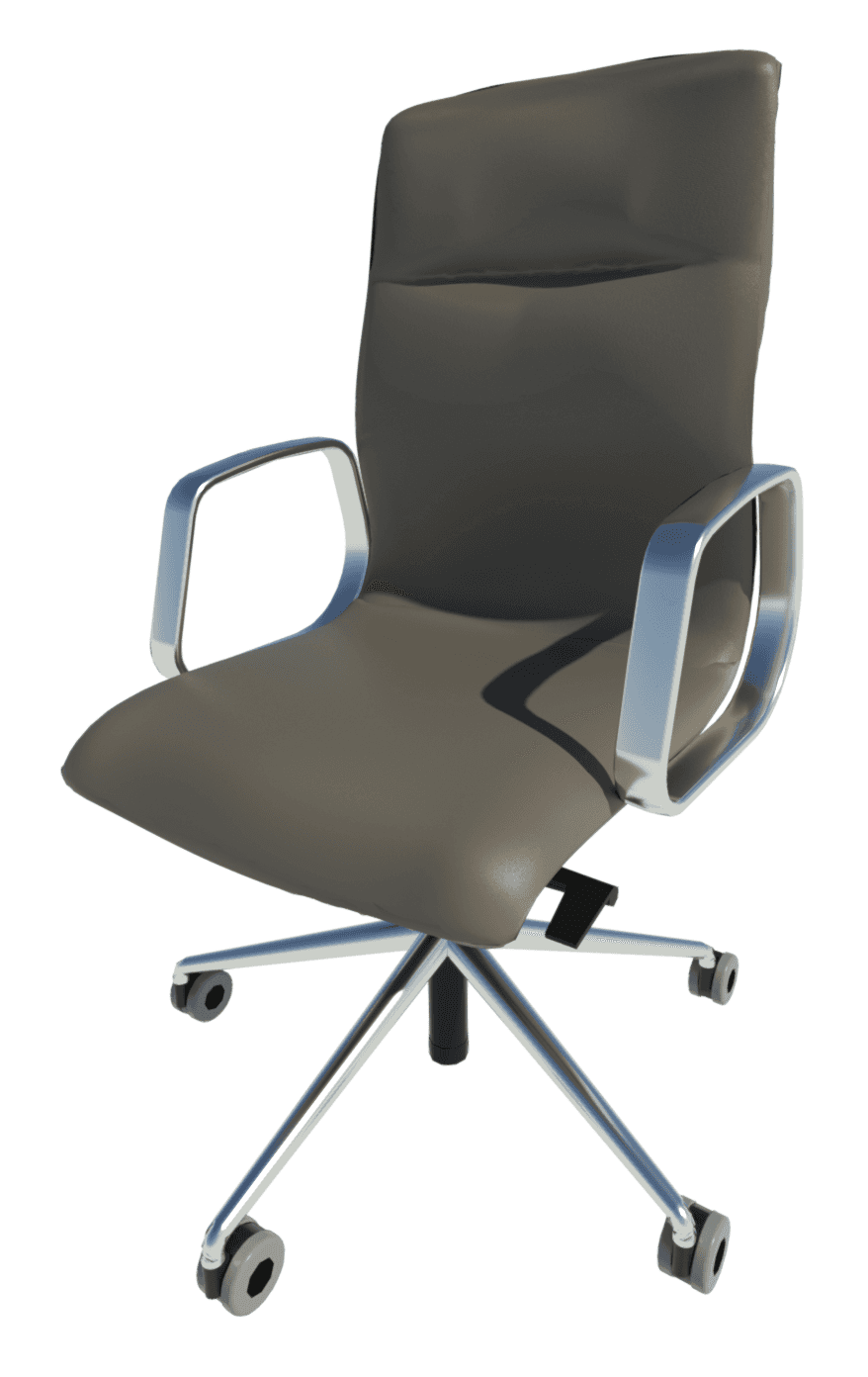 Decide conference chair with a medium backrest and five-star base with castors.