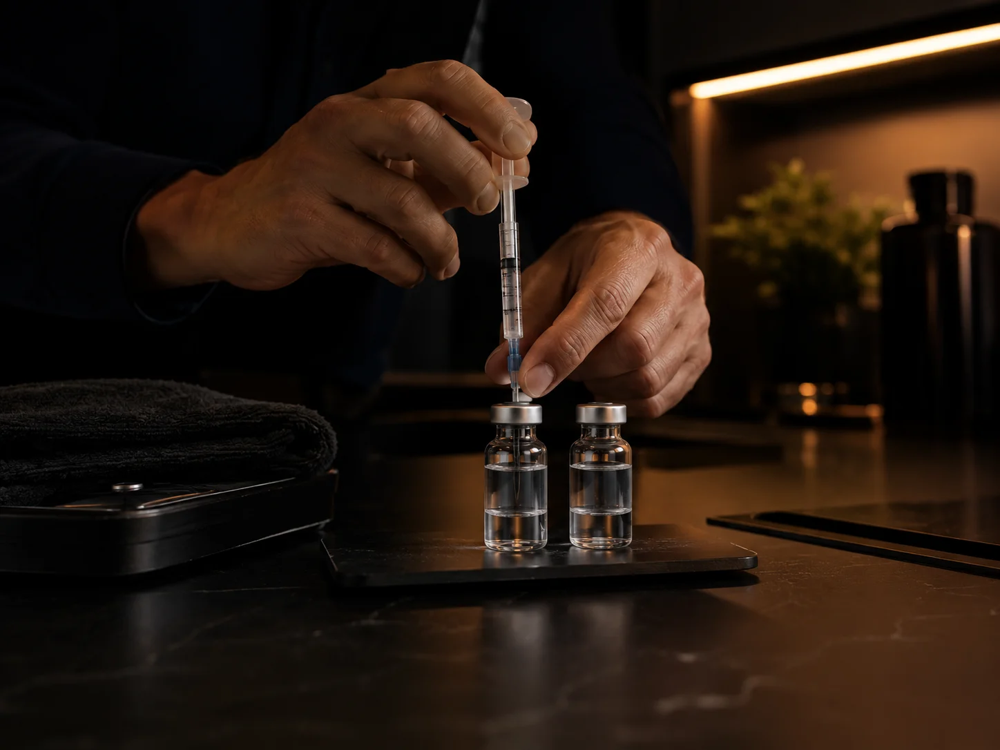1 vials, one with BPS-157 and the other with TB-500 being combined